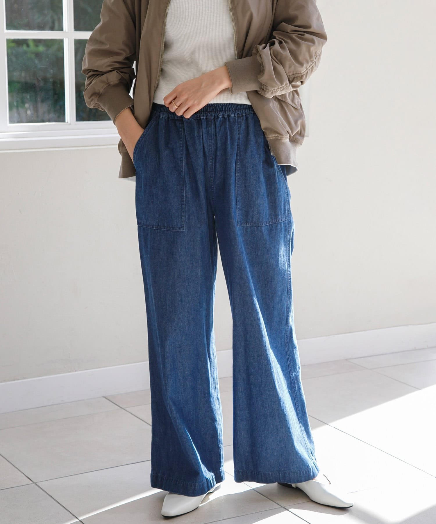 【サニーレーベル/Sonny Label / URBAN RESEARCH】のデニムベイカーイージーパンツ インテリア・キッズ・メンズ・レディースファッション・服の通販 founy(ファニー) 　ファッション　Fashion　レディースファッション　WOMEN　パンツ　Pants　2025年　2025　2025春夏・S/S　Ss,Spring/Summer,2025　おすすめ　Recommend　シンプル　Simple　デニム　Denim　ポケット　Pocket　ロング　Long　夏　Summer　S/S・春夏　Ss・Spring/Summer　インディゴ|ID: prp329100004527684 ipo3291000000032017536