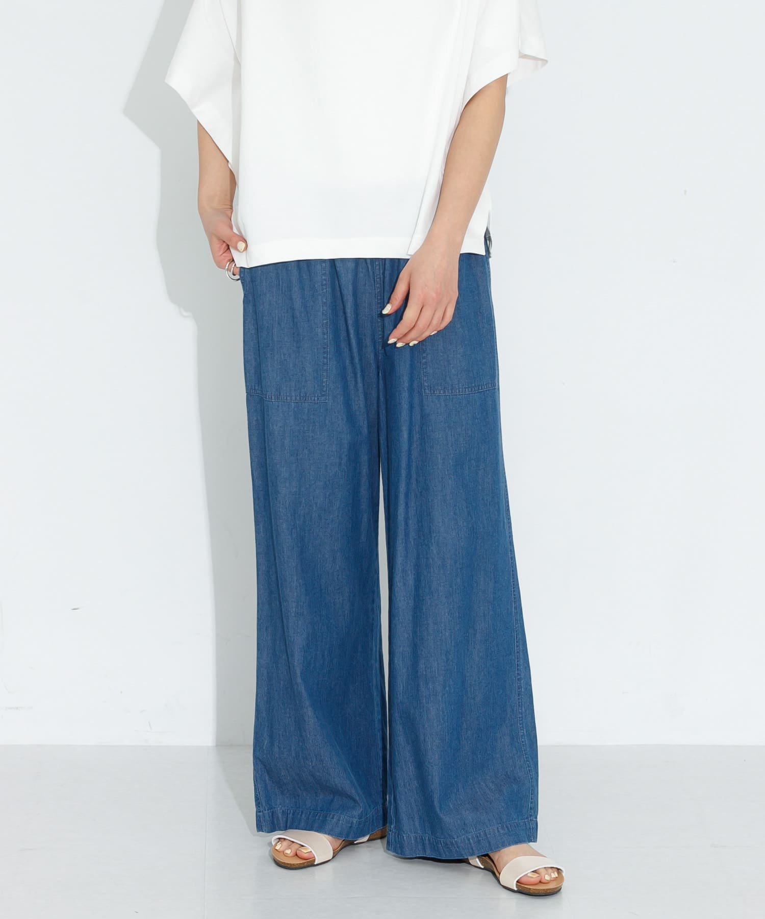 【サニーレーベル/Sonny Label / URBAN RESEARCH】のデニムベイカーイージーパンツ インテリア・キッズ・メンズ・レディースファッション・服の通販 founy(ファニー) 　ファッション　Fashion　レディースファッション　Fashion for Women　パンツ　Pants & Trousers　2025年　2025　2025春夏・S/S　Spring/Summer 2025 SS25　おすすめ　Recommended / Our Picks　シンプル　Simple, Minimal　デニム　Denim, Jeans Material　ポケット　Pocket, Pocket Detail　ロング　Long, Long-Length　夏　Summer　S/S・春夏　SS, Spring/Summer, Warm Season　インディゴ|ID: prp329100004527684 ipo3291000000033544456