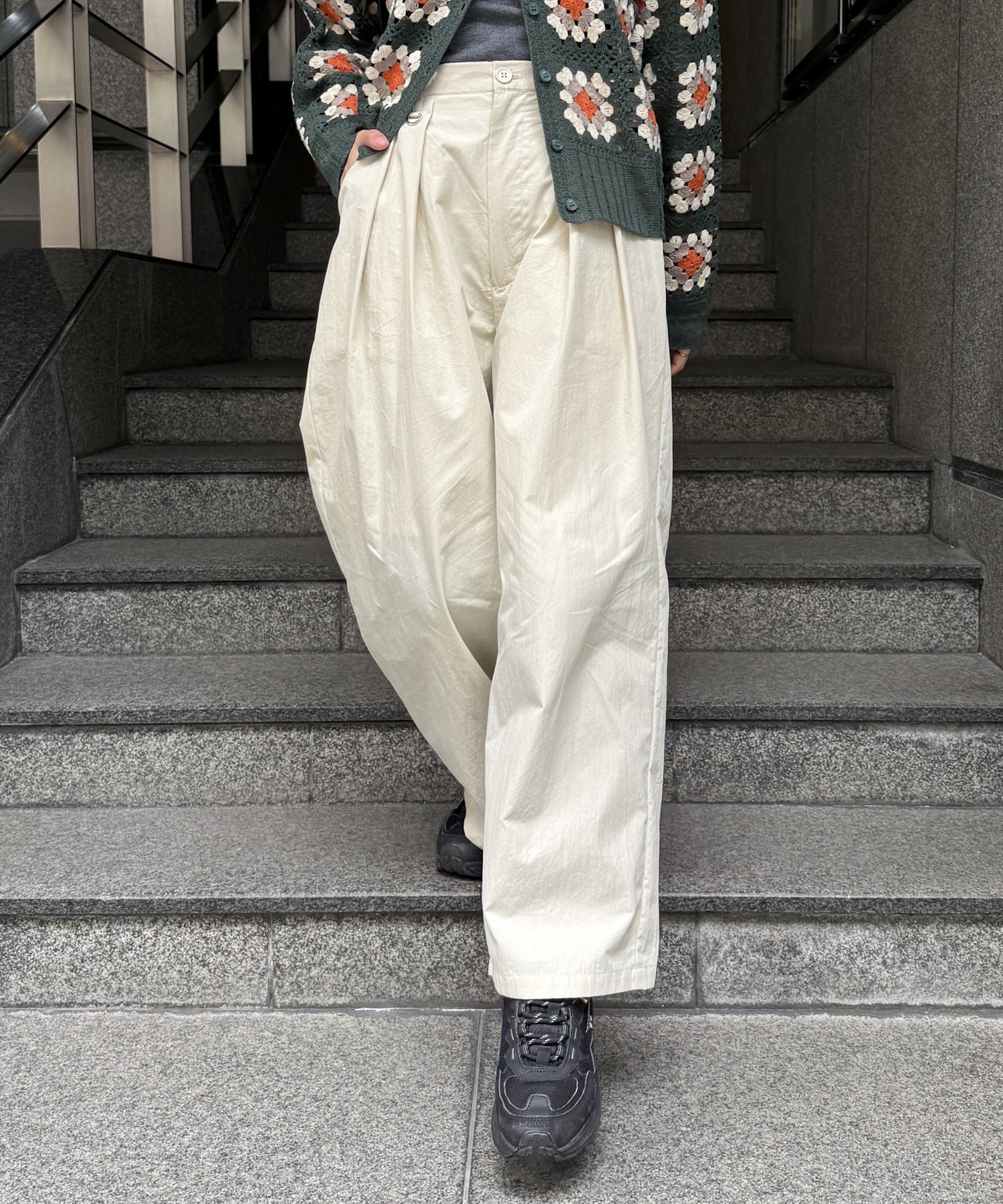 【シーピーシーエム/CPCM】の冷感タックワイドパンツ インテリア・キッズ・メンズ・レディースファッション・服の通販 founy(ファニー) 　ファッション　Fashion　レディースファッション　WOMEN　パンツ　Pants　おすすめ　Recommend　カーディガン　Cardigan　クロシェ　Crochet　ループ　Loop　ワイド　Wide　夏　Summer　春　Spring　S/S・春夏　Ss・Spring/Summer　アイボリー|ID: prp329100004527698 ipo3291000000032017592
