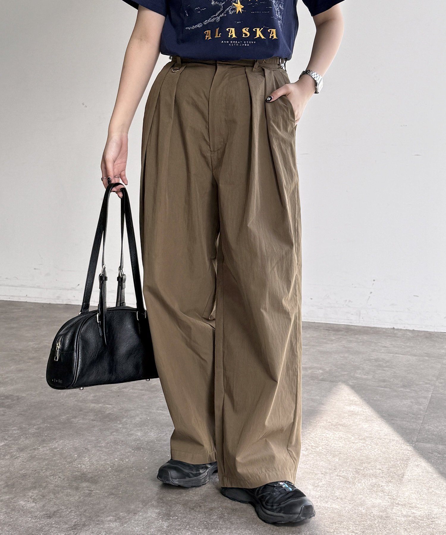 【シーピーシーエム/CPCM】の冷感タックワイドパンツ インテリア・キッズ・メンズ・レディースファッション・服の通販 founy(ファニー) 　ファッション　Fashion　レディースファッション　WOMEN　パンツ　Pants　おすすめ　Recommend　カーディガン　Cardigan　クロシェ　Crochet　ループ　Loop　ワイド　Wide　夏　Summer　春　Spring　S/S・春夏　Ss・Spring/Summer　ベージュ|ID: prp329100004527698 ipo3291000000032017595