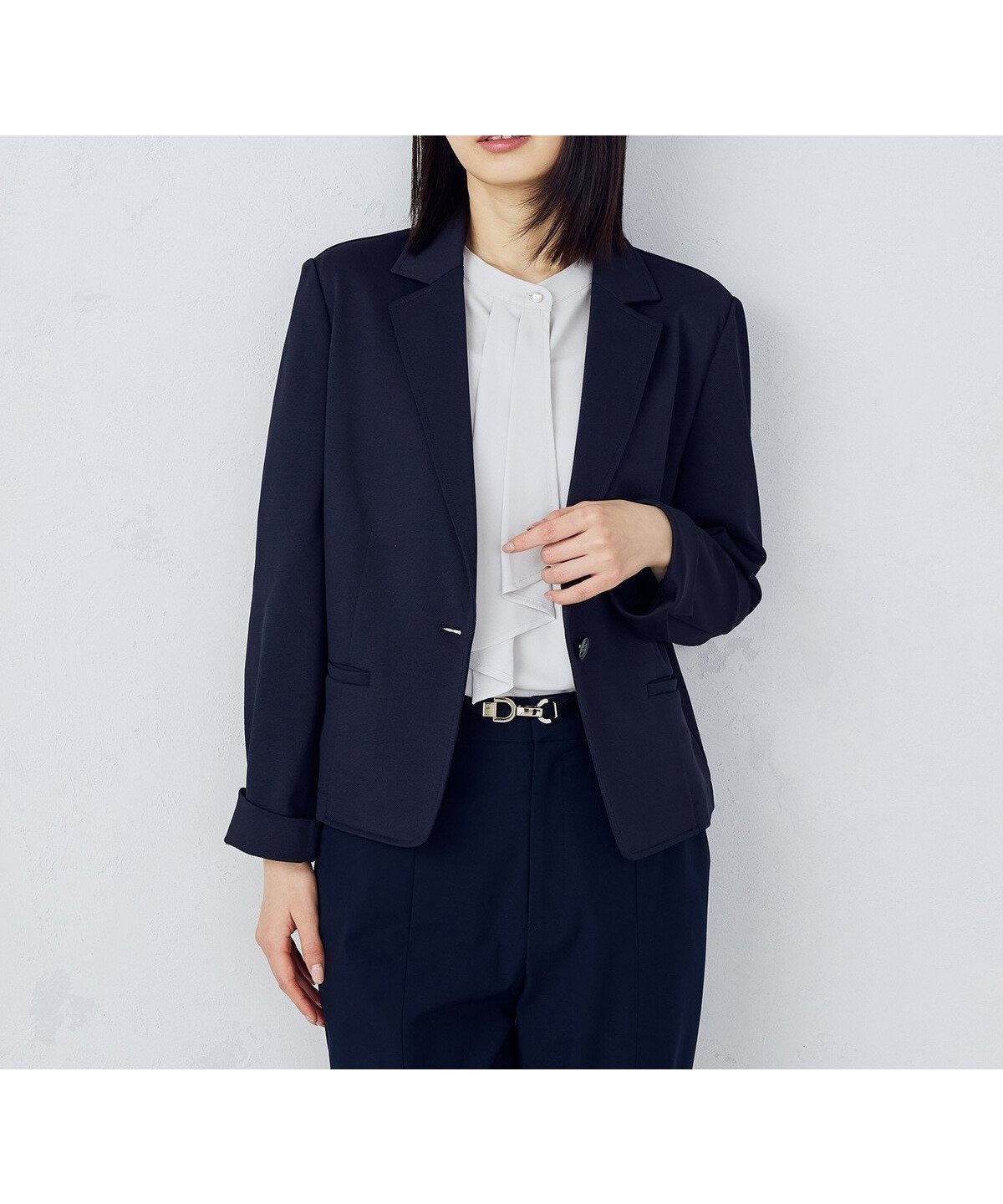 【コムサイズム/COMME CA ISM】の鹿の子テーラードジャケット インテリア・キッズ・メンズ・レディースファッション・服の通販 founy(ファニー) 　ファッション　Fashion　レディースファッション　WOMEN　アウター　Coat Outerwear　ジャケット　Jackets　テーラードジャケット　Tailored Jackets　春　Spring　洗える　Washable　クラシック　Classic　鹿の子　Pique　ジャケット　Jacket　ストレッチ　Stretch　フォルム　Form　ベーシック　Basic　ポケット　Pocket　ワーク　Work　S/S・春夏　Ss・Spring/Summer　おすすめ　Recommend　夏　Summer　ビジネス 仕事 通勤　Business　ネイビー|ID: prp329100004527726 ipo3291000000032017709
