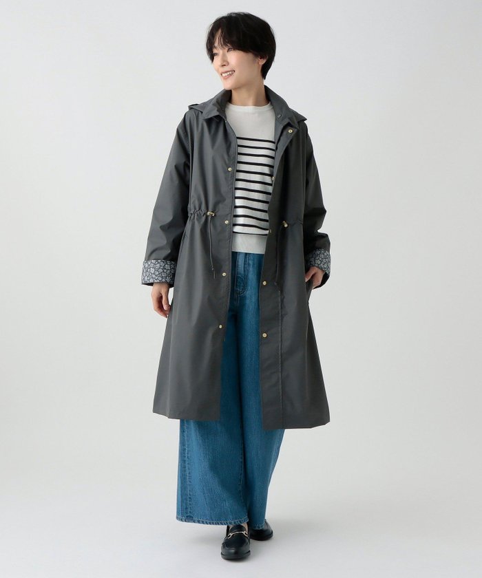【アフタヌーンティー リビング/Afternoon Tea LIVING】のステンカラーレインコート インテリア・キッズ・メンズ・レディースファッション・服の通販 founy(ファニー) https://founy.com/ ファッション Fashion レディースファッション WOMEN アウター Coat Outerwear コート Coats ドローコード Draw Cord プリント Print エレガント 上品 Elegant |ID: prp329100004527745 ipo3291000000032017790