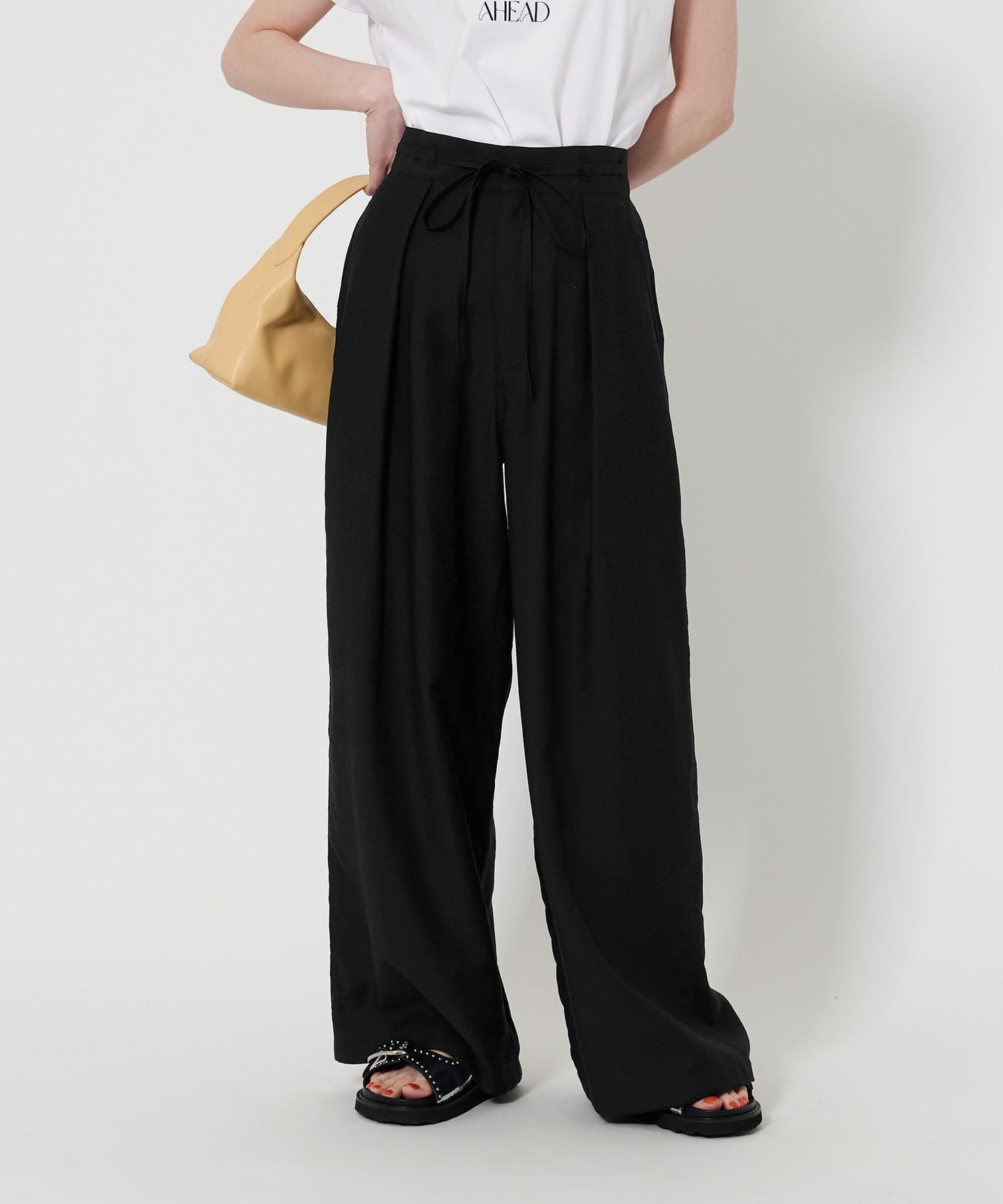 【ビューティ&ユース ユナイテッドアローズ/BEAUTY&YOUTH / UNITED ARROWS】のツイル リボンベルト ワイドパンツ インテリア・キッズ・メンズ・レディースファッション・服の通販 founy(ファニー) 　ファッション　Fashion　レディースファッション　WOMEN　パンツ　Pants　ベルト　Belts　ツイル　Twill　ドレープ　Drape　フロント　Front　リボン　Ribbon　ワイド　Wide　おすすめ　Recommend　エレガント 上品　Elegant　その他7|ID: prp329100004527755 ipo3291000000032017844