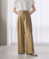 【ビューティ&ユース ユナイテッドアローズ/BEAUTY&YOUTH / UNITED ARROWS】のツイル リボンベルト ワイドパンツ 人気、トレンドファッション・服の通販 founy(ファニー) ファッション Fashion レディースファッション Ladies' Fashion Online パンツ Pants ベルト Belts ツイル Twill ドレープ Drape フロント Front リボン Ribbon ワイド Wide おすすめ Recommend エレガント 上品 Elegant |ID:prp329100004527755