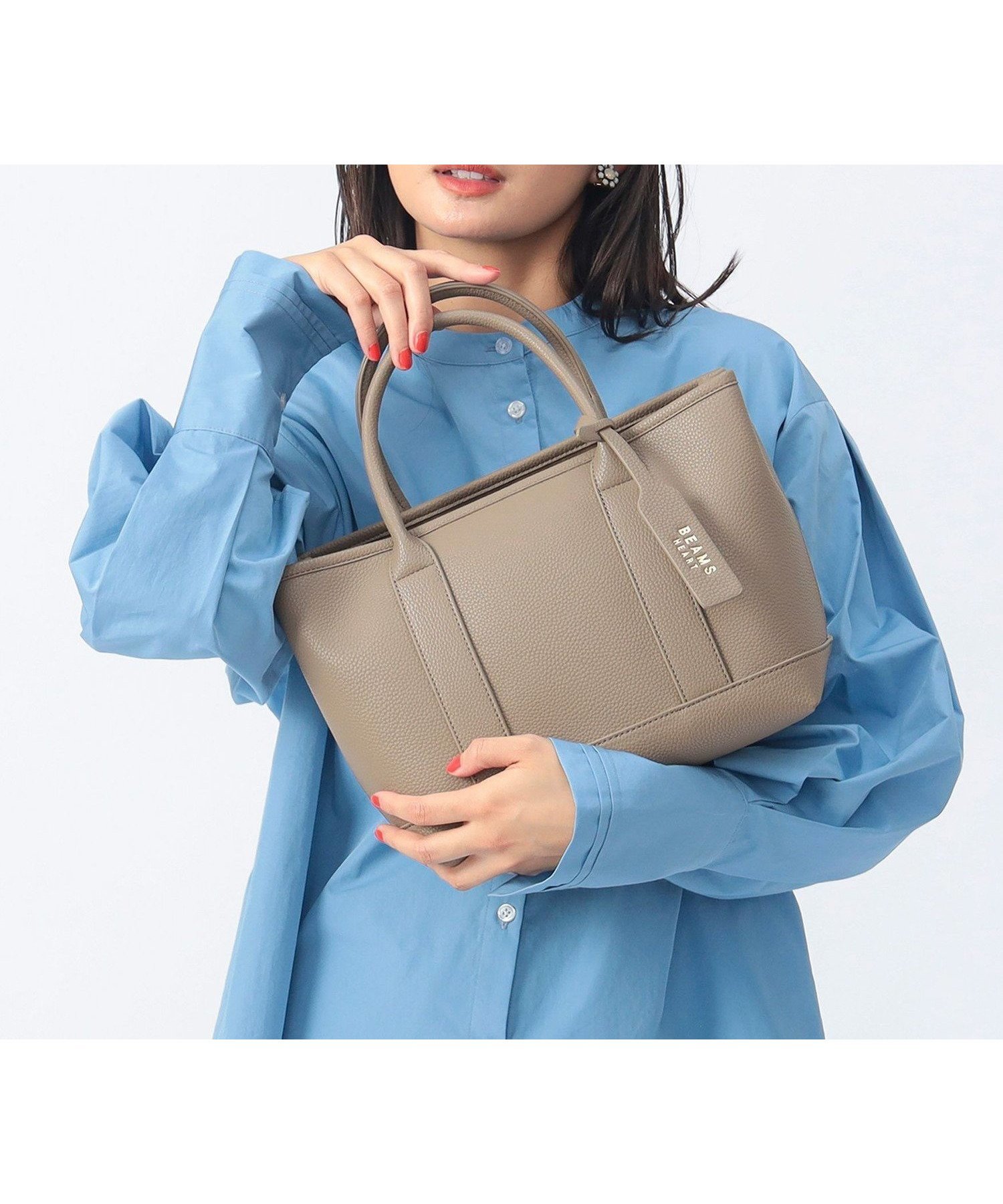 【ビームス ハート/BEAMS HEART】のパーテーション トートバッグ 25SS お仕事 レディース インテリア・キッズ・メンズ・レディースファッション・服の通販 founy(ファニー) 　ファッション　Fashion　レディースファッション　Ladies' Fashion Online　バッグ　Bag　ギャザー　Gather　ギンガム　Gingham　スリーブ　Sleeve　ハイネック　High Neck　ビッグ　Big　フォルム　Form　フレンチ　French　フロント　Front　ベーシック　Basic　ポケット　Pocket　レース　Race　おすすめ　Recommend　夏　Summer　ビジネス 仕事 通勤　Business　2025年　2025　2025春夏・S/S　Ss,Spring/Summer,2025　DARK BEIGE|ID: prp329100004527801 ipo3291000000032624005
