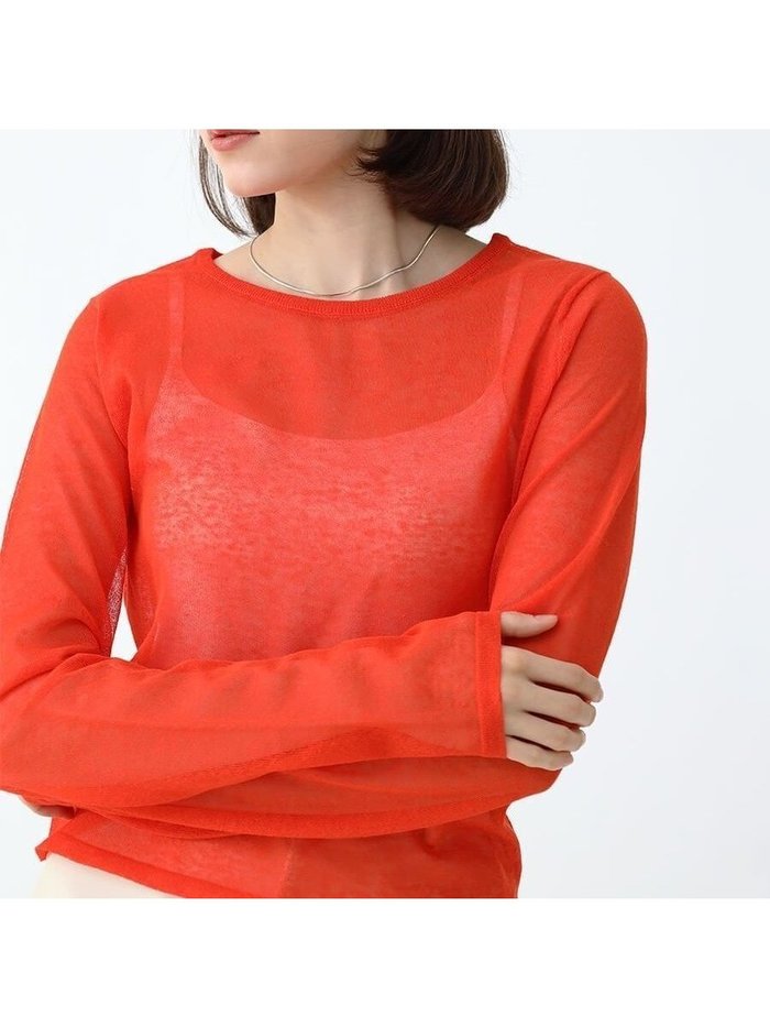【ラシュッド/LASUD】のラウンドネックシアートップス インテリア・キッズ・メンズ・レディースファッション・服の通販 founy(ファニー) https://founy.com/ ファッション Fashion レディースファッション WOMEN トップス・カットソー Tops/Tshirt ミックス Mix リネン Linen エレガント 上品 Elegant |ID: prp329100004527812 ipo3291000000032018060