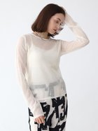 【ラシュッド/LASUD】のラウンドネックシアートップス オフホワイト|ID: prp329100004527812 ipo3291000000032018062