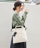 【ベイフロー/BAYFLOW】の≪一部 ≫ A4サイズ収納可 チャーム付き3WAYキルトトート オフホワイト11|ID: prp329100004527844 ipo3291000000034600641