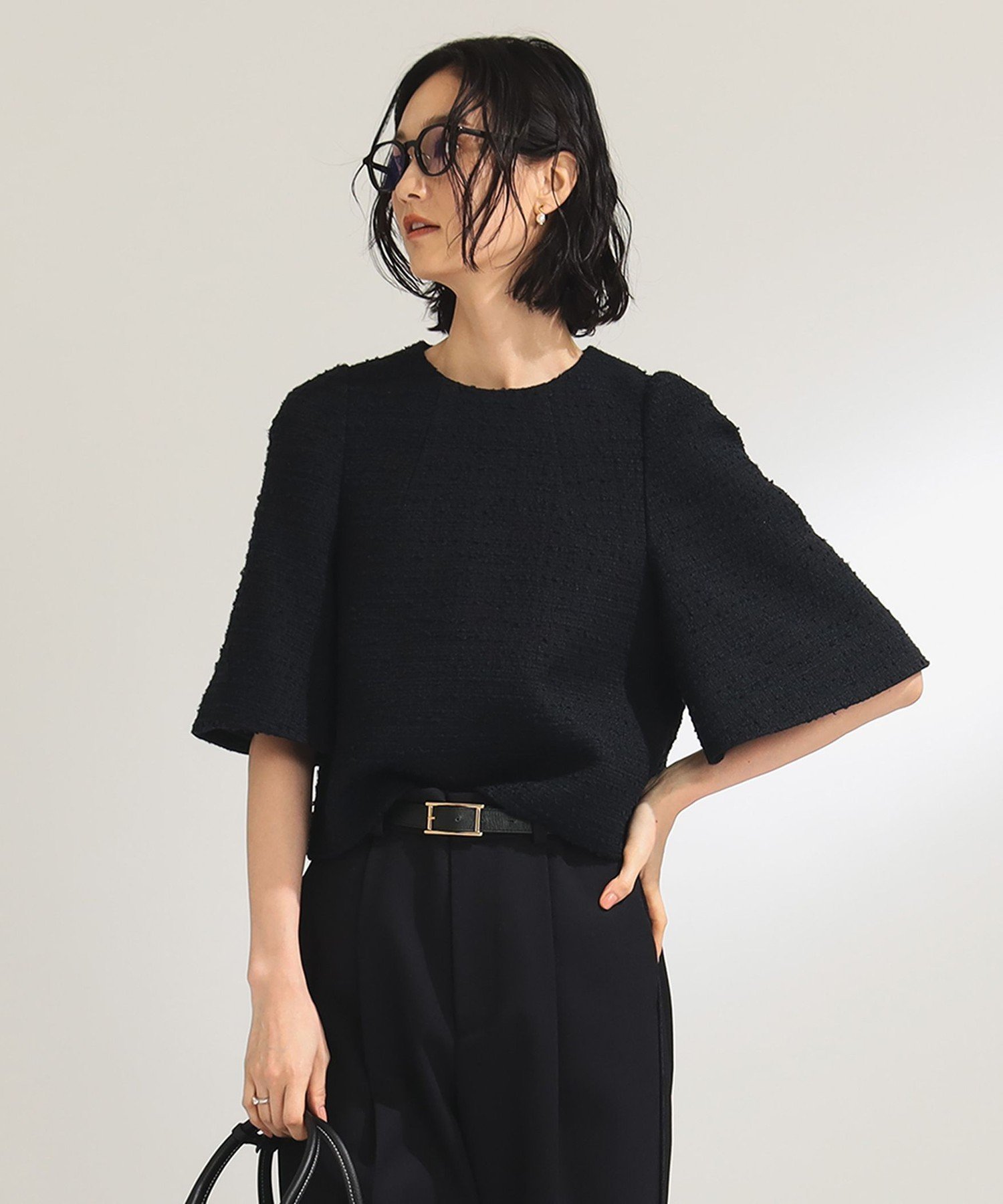 【デミルクス ビームス/Demi-Luxe BEAMS】の【4/24新規値下げ】ツィード フレアスリーブ プルオーバー* ビームスセレモニー2025 フォーマル 入学 入園 卒業 卒園 ママスーツ 七五三 インテリア・キッズ・メンズ・レディースファッション・服の通販 founy(ファニー) 　ファッション　Fashion　レディースファッション　WOMEN　トップス・カットソー　Tops/Tshirt　プルオーバー　Pullover　クロップド　Cropped　ジャケット　Jacket　スリーブ　Sleeve　スーツ　Suit　セットアップ　Set Up　ツィード　Tweed　ツイード　Tweed　バランス　Balance　フォーマル　Formal　フレア　Flare　おすすめ　Recommend　エレガント 上品　Elegant　セレモニー　Ceremony　入学式　Entrance Ceremony　卒業式　Graduation Ceremony　ビジネス 仕事 通勤　Business　NAVY|ID: prp329100004527889 ipo3291000000032018390