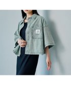 【レプシィム ローリーズファーム/LEPSIM LOWRYS FARM】のBIGデニムショート5分袖シャツ 人気、トレンドファッション・服の通販 founy(ファニー) ファッション Fashion レディースファッション WOMEN トップス・カットソー Tops/Tshirt シャツ/ブラウス Shirts/Blouses おすすめ Recommend ショート Short デニム Denim ルーズ Loose ワンポイント One Point 春 Spring 長袖 Long Sleeve thumbnail ケミカルグリーン72|ID: prp329100004527898 ipo3291000000032195529
