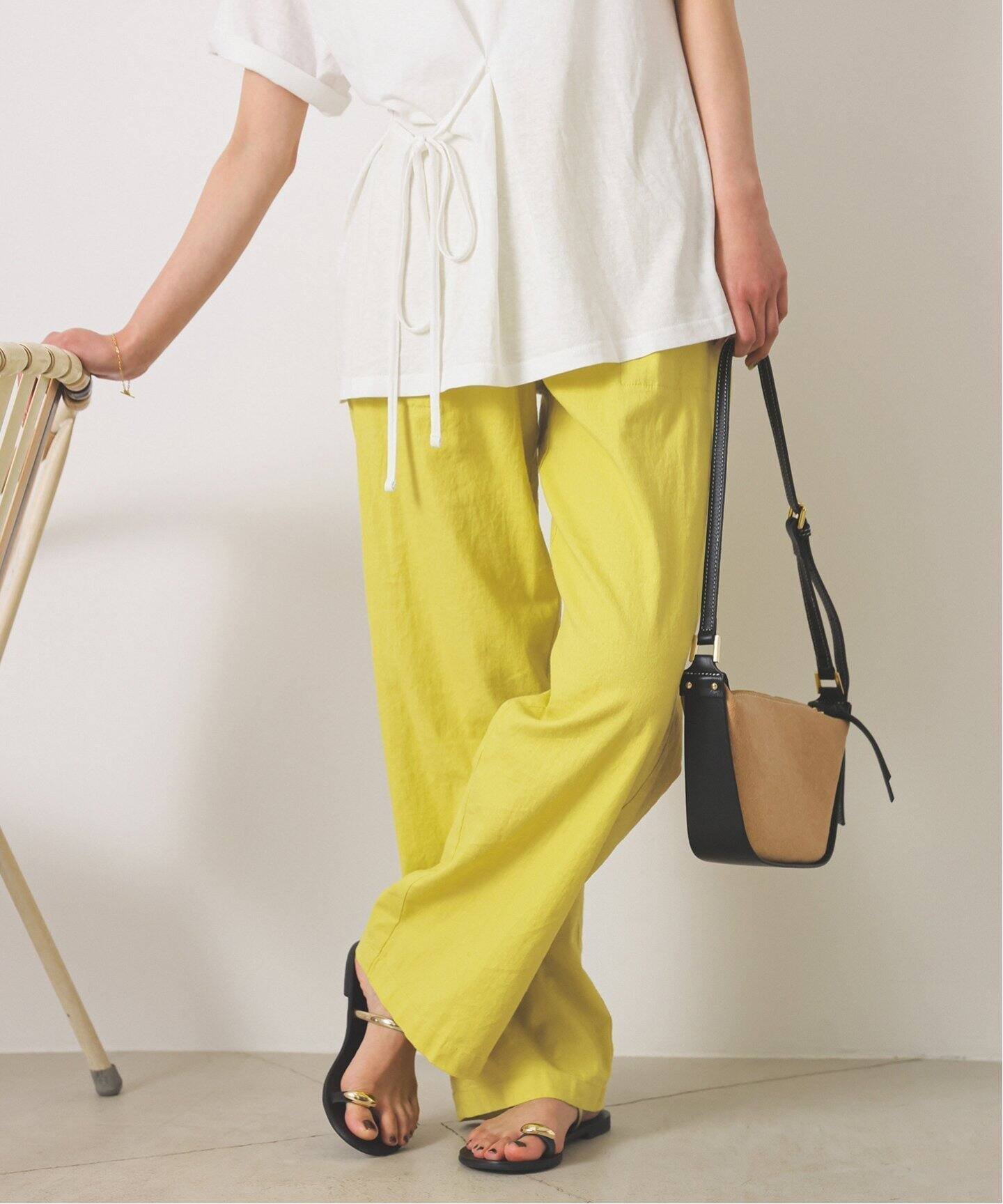 【スローブ イエナ/SLOBE IENA】の《追加》リネンレーヨンイージーパンツ インテリア・キッズ・メンズ・レディースファッション・服の通販 founy(ファニー) 　ファッション　Fashion　レディースファッション　WOMEN　パンツ　Pants　2025年　2025　2025春夏・S/S　Ss,Spring/Summer,2025　イエロー　Yellow　イエロー|ID: prp329100004527918 ipo3291000000032018509