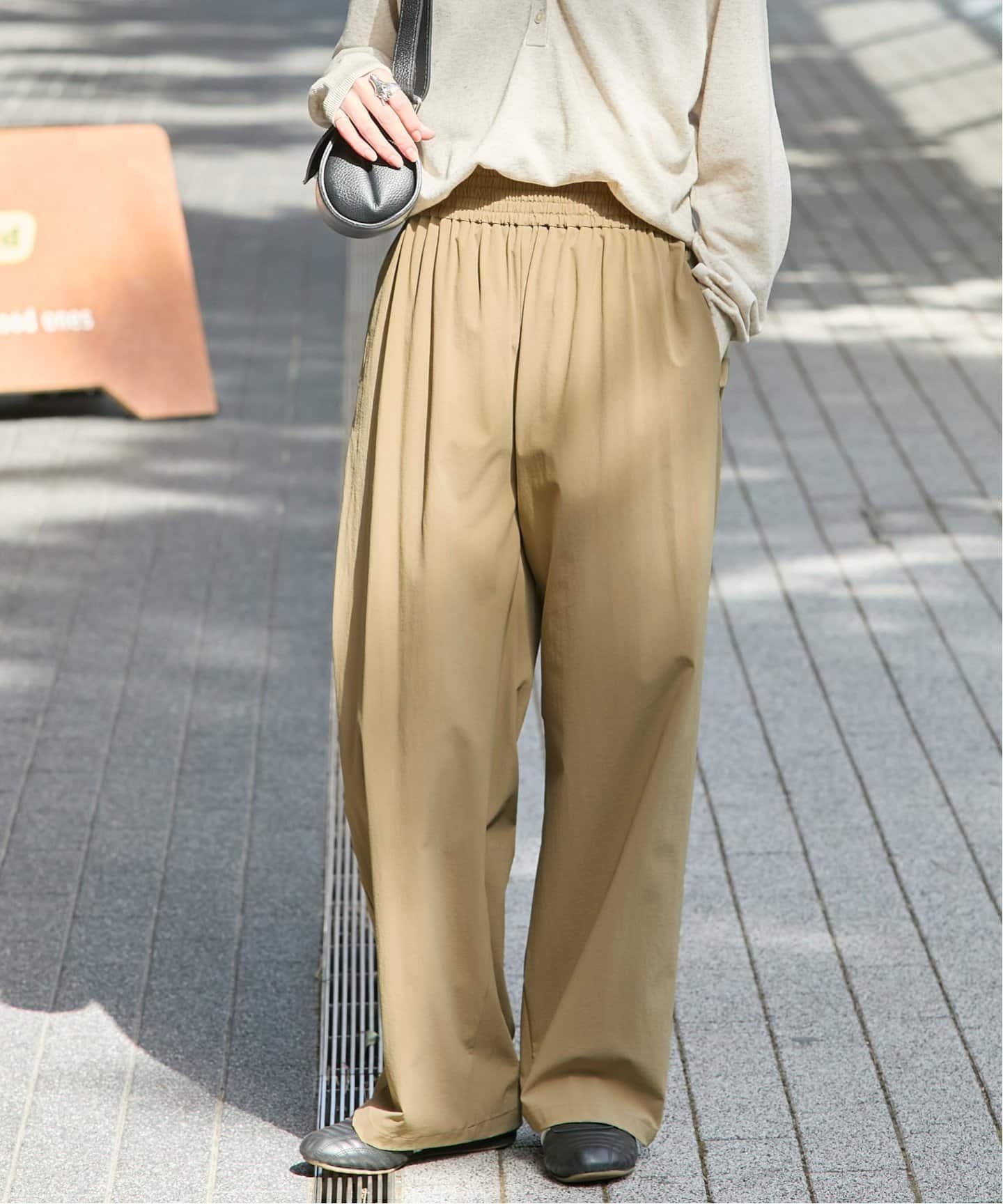 【ジャーナルスタンダード/JOURNAL STANDARD】の《WEB限定追加3》【接触冷感/防しわ/洗える/撥水】ナイロンストレッチワイドパンツ インテリア・キッズ・メンズ・レディースファッション・服の通販 founy(ファニー) 　ファッション　Fashion　レディースファッション　WOMEN　パンツ　Pants　2025年　2025　2025春夏・S/S　Ss,Spring/Summer,2025　洗える　Washable　ベージュ|ID: prp329100004527937 ipo3291000000032389458