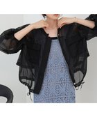 【バブ ブージュルード/Bab Bou Jeloud】のドロストシアーブルゾン 人気、トレンドファッション・服の通販 founy(ファニー) ファッション Fashion レディースファッション Fashion for Women アウター Coat / Outerwear Collection ブルゾンジャケット・スポーティアウター Blouson Jackets エアリー Airy Texture シアー Sheer, See-Through ジーンズ Jeans, Denim Pants スラックス Slacks, Dress Pants バランス Balance, Style Balance パイピング Piping, Trim Design ブルゾン Blouson, Bomber Jacket 夏 Summer 春 Spring thumbnail BLACK|ID: prp329100004527943 ipo3291000000033057502