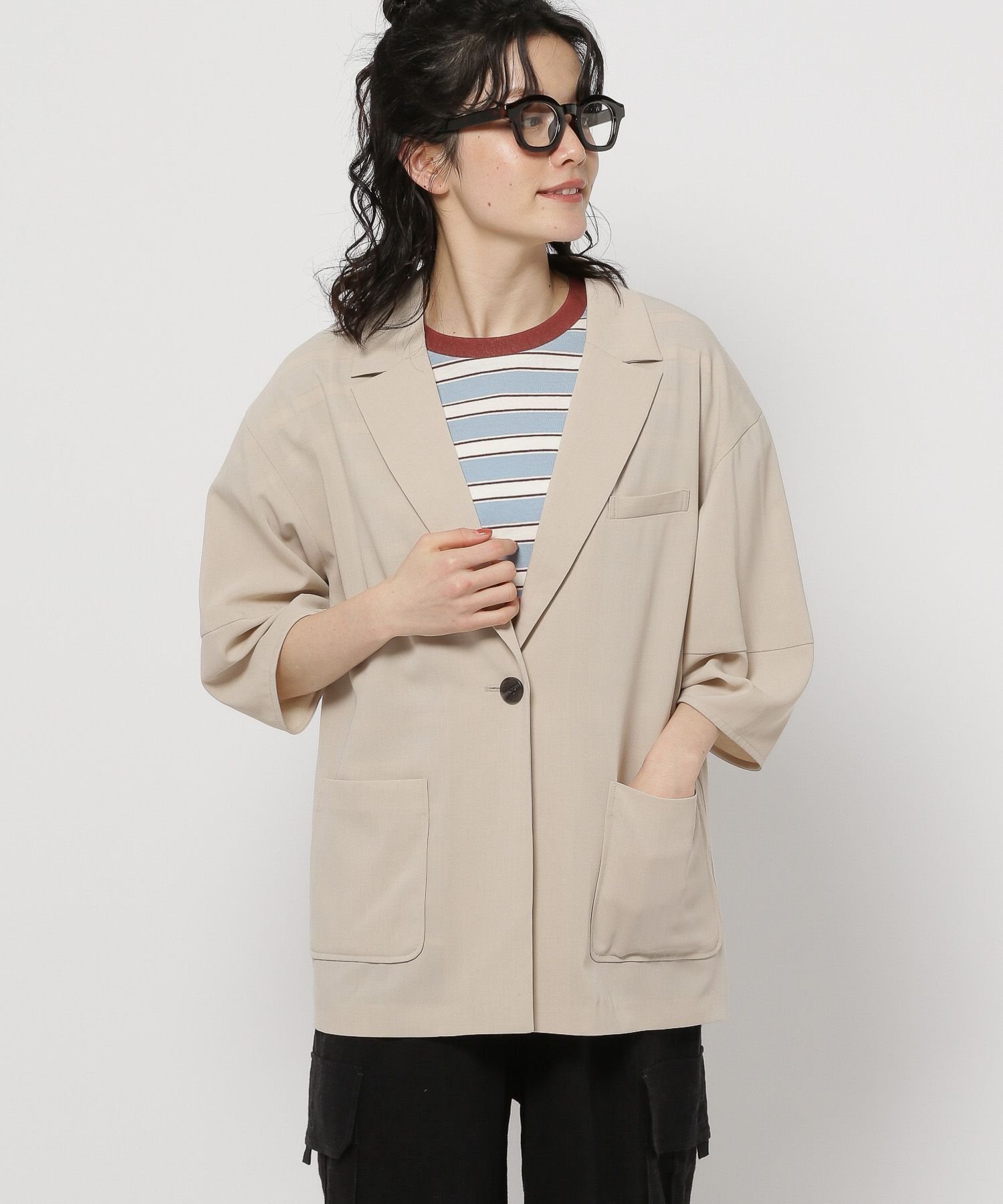 【ニコアンド/niko and】の半袖コクーンジャケット インテリア・キッズ・メンズ・レディースファッション・服の通販 founy(ファニー) 　ファッション　Fashion　レディースファッション　WOMEN　アウター　Coat Outerwear　ジャケット　Jackets　おすすめ　Recommend　ショルダー　Shoulder　ジャケット　Jacket　スリーブ　Sleeve　セットアップ　Set Up　ドロップ　Drop　ハーフ　Half　ポケット　Pocket　半袖　Short Sleeve　夏　Summer　春　Spring　S/S・春夏　Ss・Spring/Summer　グレージュ12|ID: prp329100004527964 ipo3291000000032018670