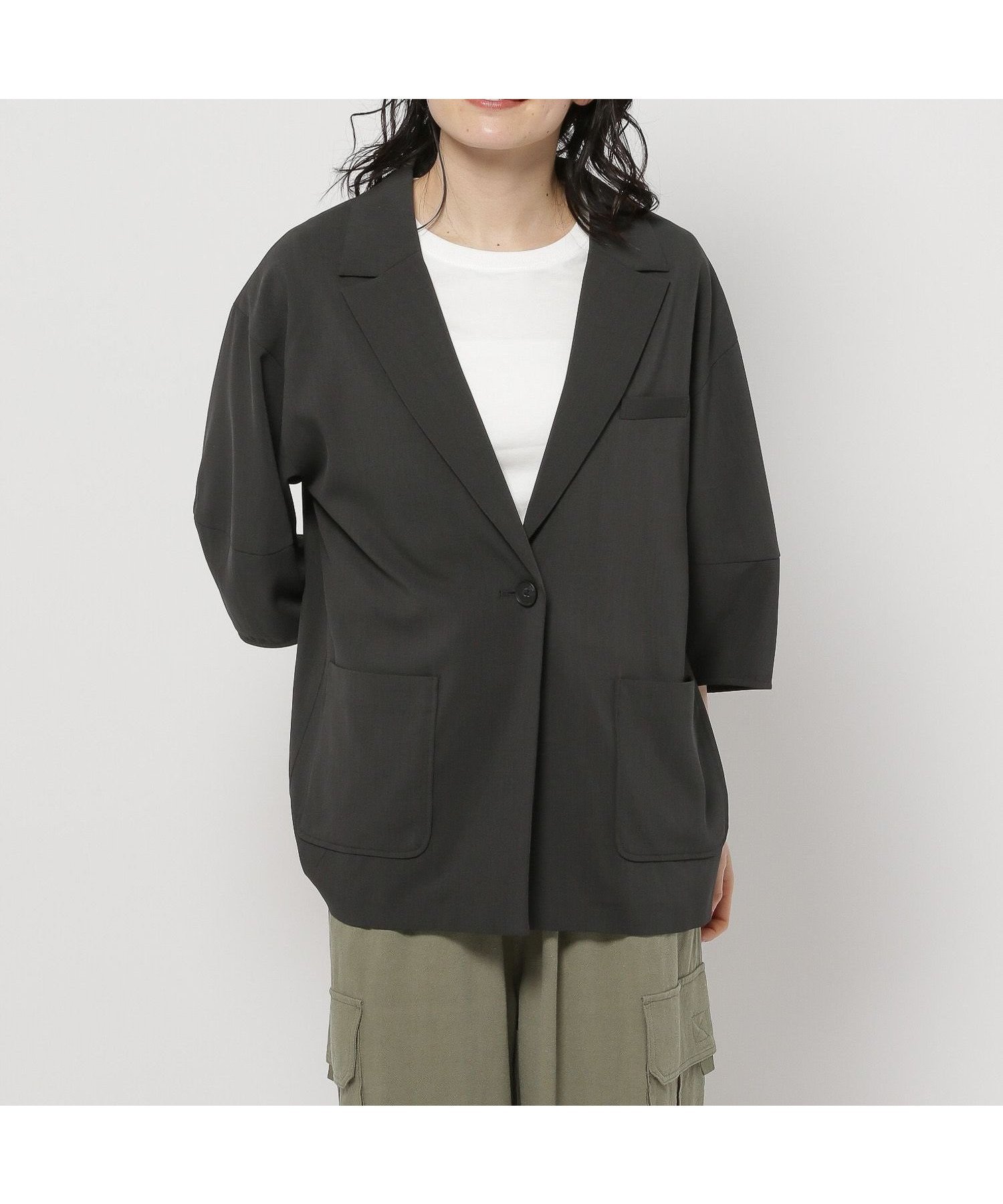 【ニコアンド/niko and】の半袖コクーンジャケット インテリア・キッズ・メンズ・レディースファッション・服の通販 founy(ファニー) 　ファッション　Fashion　レディースファッション　WOMEN　アウター　Coat Outerwear　ジャケット　Jackets　おすすめ　Recommend　ショルダー　Shoulder　ジャケット　Jacket　スリーブ　Sleeve　セットアップ　Set Up　ドロップ　Drop　ハーフ　Half　ポケット　Pocket　半袖　Short Sleeve　夏　Summer　春　Spring　S/S・春夏　Ss・Spring/Summer　ブラック19|ID: prp329100004527964 ipo3291000000032018671