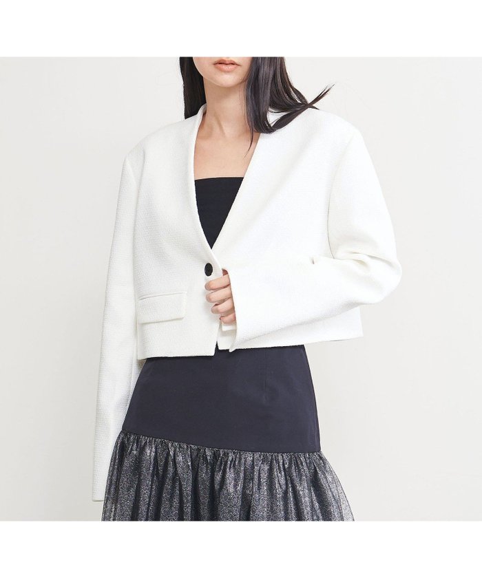 【その他のブランド/Other】のAEWEN MATOPH ショート ツイードジャケット インテリア・キッズ・メンズ・レディースファッション・服の通販 founy(ファニー) https://founy.com/ ファッション Fashion レディースファッション WOMEN アウター Coat Outerwear ジャケット Jackets おすすめ Recommend ショート Short ジャケット Jacket スタイリッシュ Stylish ツイード Tweed フォーマル Formal ボックス Box ワイド Wide 無地 Plain Color |ID: prp329100004527984 ipo3291000000032018729