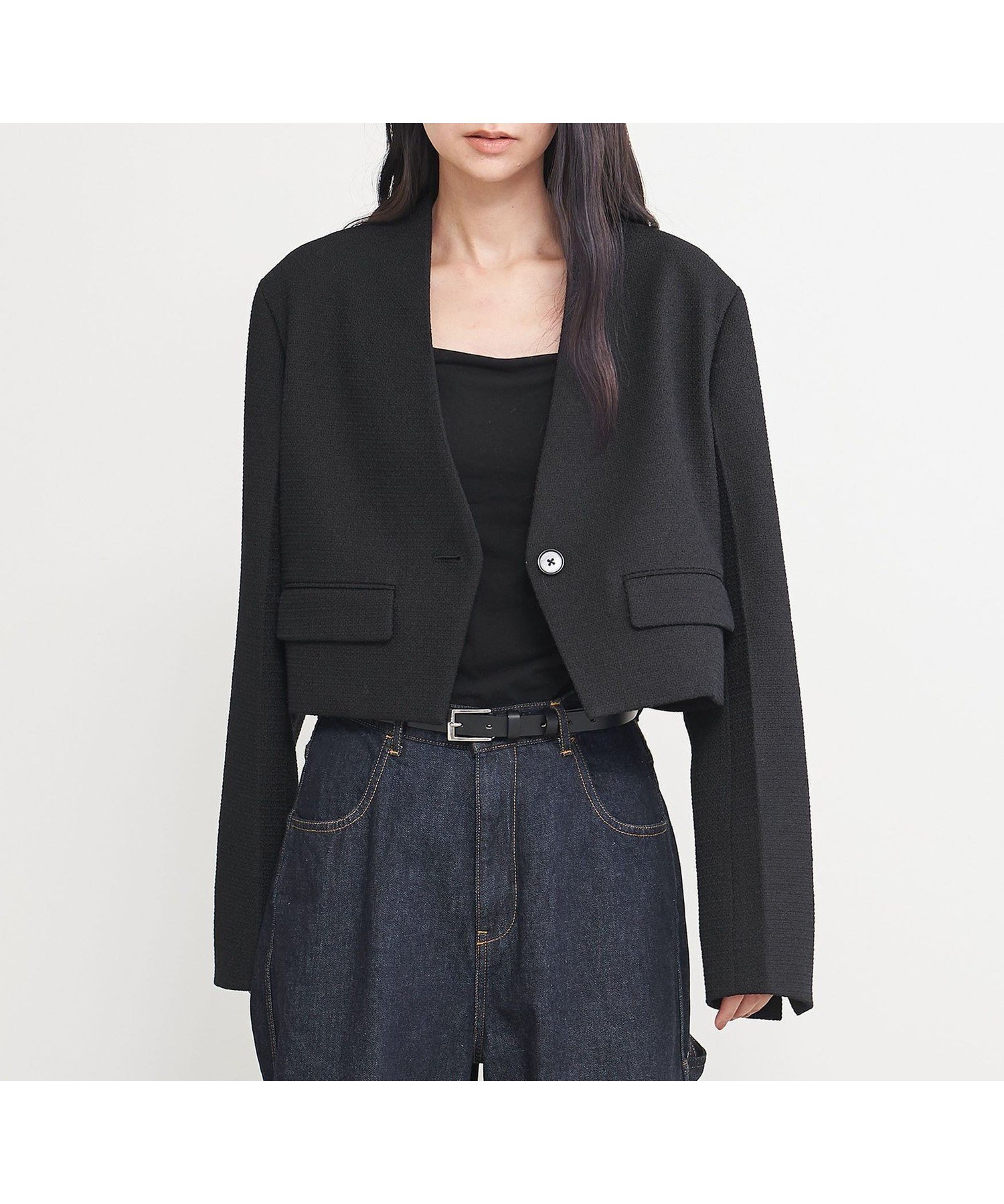 【その他のブランド/Other】のAEWEN MATOPH ショート ツイードジャケット インテリア・キッズ・メンズ・レディースファッション・服の通販 founy(ファニー) 　ファッション　Fashion　レディースファッション　WOMEN　アウター　Coat Outerwear　ジャケット　Jackets　おすすめ　Recommend　ショート　Short　ジャケット　Jacket　スタイリッシュ　Stylish　ツイード　Tweed　フォーマル　Formal　ボックス　Box　ワイド　Wide　無地　Plain Color　BLACK|ID: prp329100004527984 ipo3291000000032018733