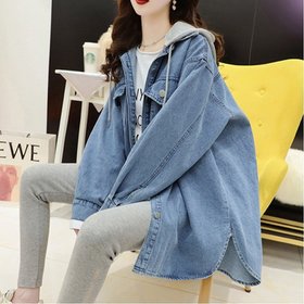【ミニミニストア/miniministore】のフード付き デニムジャケットレディース 人気、トレンドファッション・服の通販 founy(ファニー) ファッション Fashion レディースファッション WOMEN アウター Coat Outerwear ジャケット Jackets デニムジャケット Denim Jackets ジャケット Jacket デニム Denim パーカー Hoodie 羽織 Haori 長袖 Long Sleeve |ID:prp329100004528001