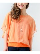 【ジュノア/JUNOAH】のシフォントップス 人気、トレンドファッション・服の通販 founy(ファニー) ファッション Fashion レディースファッション WOMEN トップス・カットソー Tops/Tshirt thumbnail オレンジ|ID: prp329100004528006 ipo3291000000032018813