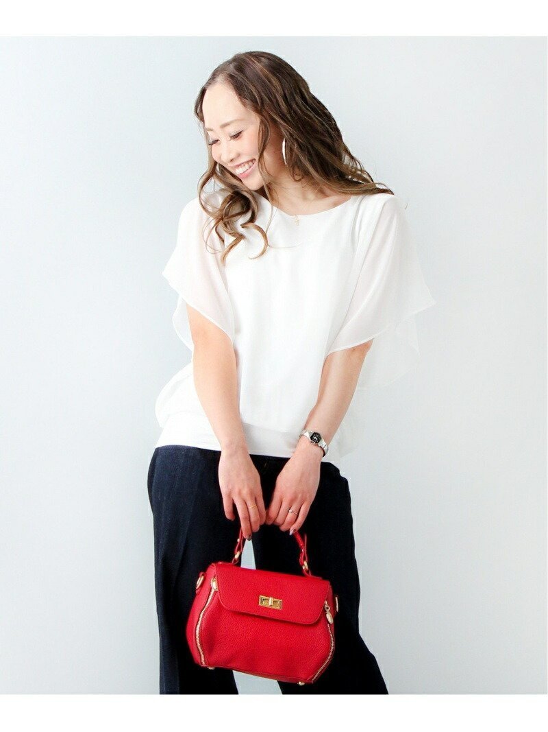 【ジュノア/JUNOAH】のシフォントップス インテリア・キッズ・メンズ・レディースファッション・服の通販 founy(ファニー) 　ファッション　Fashion　レディースファッション　WOMEN　トップス・カットソー　Tops/Tshirt　ホワイト|ID: prp329100004528006 ipo3291000000032018825