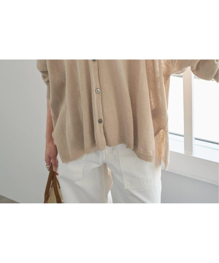 【スピック&スパン/Spick & Span】の手洗い可 / ギマコットンオーバーサイズカーディガン インテリア・キッズ・メンズ・レディースファッション・服の通販 founy(ファニー) https://founy.com/ ファッション Fashion レディースファッション Ladies' Fashion Online トップス・カットソー Tops/Tshirt カーディガン Cardigans インナー Inner シンプル Simple ルーズ Loose ワイド Wide エレガント 上品 Elegant 透かし Watermark |ID: prp329100004528024 ipo3291000000032666705