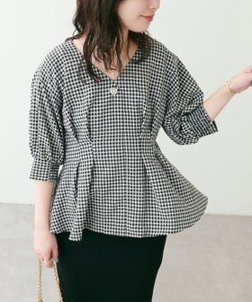 【ナチュラルクチュール/natural couture】のosonoタックデザインペプラム5分袖ブラウス 人気、トレンドファッション・服の通販 founy(ファニー) ファッション Fashion レディースファッション WOMEN トップス・カットソー Tops/Tshirt シャツ/ブラウス Shirts/Blouses ギャザー Gather スラックス Slacks ダウン Down チェック Check チュニック Tunic デニム Denim ドット Dot フレア Flare フロント Front ペプラム Peplum ボトム Bottom ポケット Pocket 半袖 Short Sleeve 無地 Plain Color おすすめ Recommend エレガント 上品 Elegant 2025年 2025 2025春夏・S/S Ss,Spring/Summer,2025 |ID:prp329100004528044