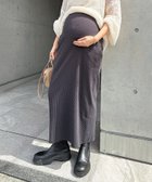 【アンドミー/andme / KIDS】の【マタニティ】セルフカット リブ タイト スカート スミクロ|ID: prp329100004528050 ipo3291000000035107057