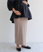 【アンドミー/andme / KIDS】の【マタニティ】セルフカット リブ タイト スカート グレージュ|ID: prp329100004528050 ipo3291000000035107061