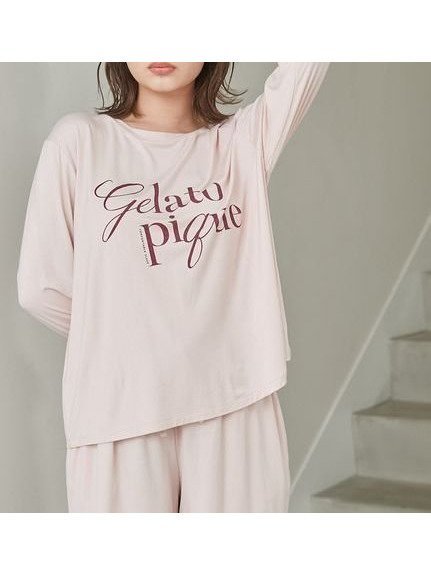 【ジェラート ピケ/gelato pique】の【接触冷感】レーヨンロゴロンT インテリア・キッズ・メンズ・レディースファッション・服の通販 founy(ファニー) 　ファッション　Fashion　レディースファッション　WOMEN　トップス・カットソー　Tops/Tshirt　ロング / Tシャツ　T-Shirts　おすすめ　Recommend　ショート　Short　リラックス　Relax　ロング　Long　夏　Summer　PNK[066]|ID: prp329100004528068 ipo3291000000032019087