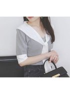 【スナイデル/SNIDEL】のSustainableスカーフブラウスドッキングプルオーバー GRY[006]|ID:prp329100004528074