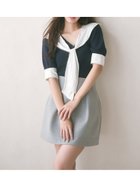 【スナイデル/SNIDEL】のSustainableスカーフブラウスドッキングプルオーバー NVY[089]|ID:prp329100004528074