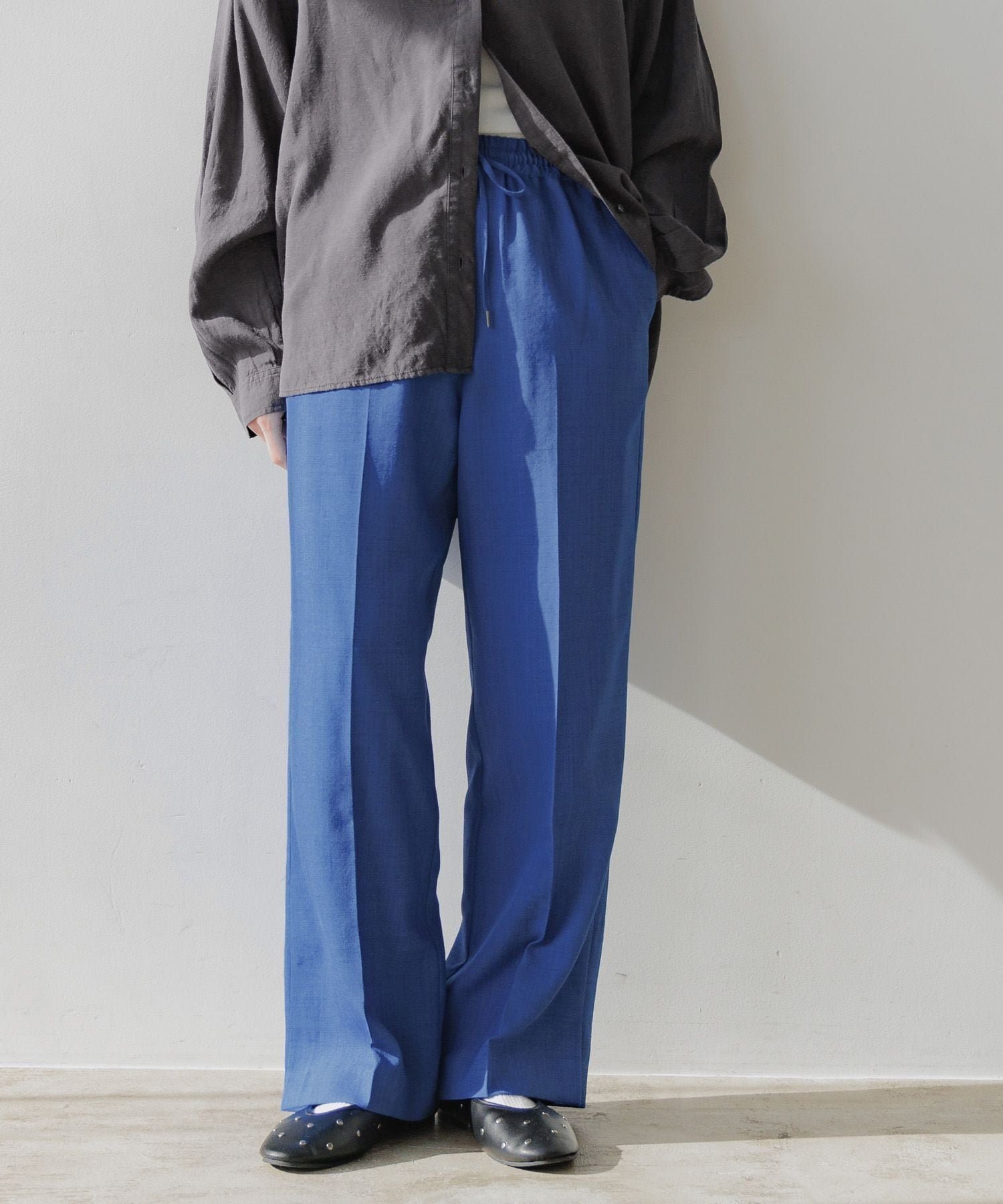 【ニコアンド/niko and】のDRYリネンライクスリットパンツ インテリア・キッズ・メンズ・レディースファッション・服の通販 founy(ファニー) 　ファッション　Fashion　レディースファッション　WOMEN　パンツ　Pants　おすすめ　Recommend　シンプル　Simple　ストレート　Straight　スリット　Slit　センター　Center　リネン　Linen　ワイド　Wide　定番　Standard　ブルー80|ID: prp329100004528078 ipo3291000000032019151