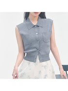 【フレイ アイディー/FRAY I.D】のポロカラーノースリニットジレ/接触冷感 人気、トレンドファッション・服の通販 founy(ファニー) ファッション Fashion レディースファッション WOMEN アウター Coat Outerwear トップス・カットソー Tops/Tshirt ニット Knit Tops ベスト/ジレ Gilets/Vests エレガント 上品 Elegant トレンド Trend バランス Balance ポケット Pocket モダン Modern 人気 Popularity 定番 Standard thumbnail GRY[006]|ID: prp329100004528091 ipo3291000000032019198