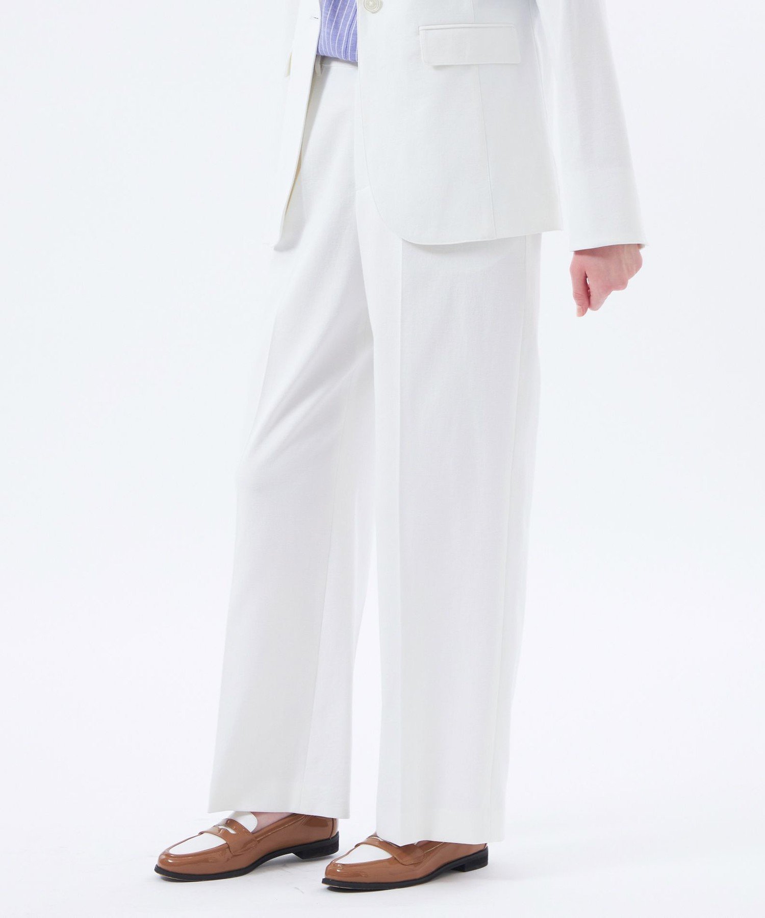 【マッキントッシュ フィロソフィー/MACKINTOSH PHILOSOPHY】の【2025年春夏モデル】DRY OXFORD ワイドパンツ インテリア・キッズ・メンズ・レディースファッション・服の通販 founy(ファニー) 　ファッション　Fashion　レディースファッション　Ladies' Fashion Online　パンツ　Pants　おすすめ　Recommend　オックス　Ox　ジャケット　Jacket　ストレート　Straight　セットアップ　Set Up　ファブリック　Fabric　フロント　Front　ワイド　Wide　人気　Popularity　吸水　Water Absorption　夏　Summer　春　Spring　S/S・春夏　Ss・Spring/Summer　秋　Autumn/Fall　オフホワイト|ID: prp329100004528107 ipo3291000000032611319