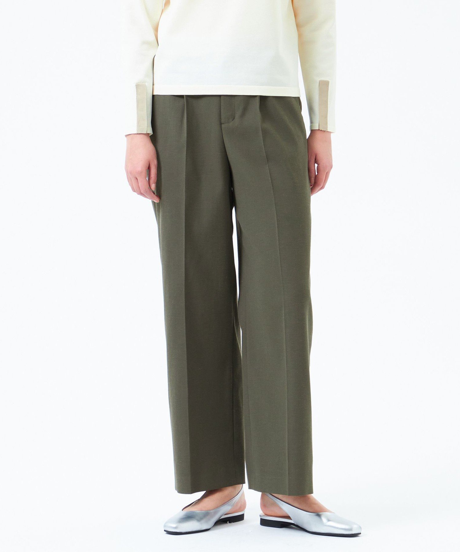 【マッキントッシュ フィロソフィー/MACKINTOSH PHILOSOPHY】の【2025年春夏モデル】DRY OXFORD ワイドパンツ インテリア・キッズ・メンズ・レディースファッション・服の通販 founy(ファニー) 　ファッション　Fashion　レディースファッション　Ladies' Fashion Online　パンツ　Pants　おすすめ　Recommend　オックス　Ox　ジャケット　Jacket　ストレート　Straight　セットアップ　Set Up　ファブリック　Fabric　フロント　Front　ワイド　Wide　人気　Popularity　吸水　Water Absorption　夏　Summer　春　Spring　S/S・春夏　Ss・Spring/Summer　秋　Autumn/Fall　カーキ|ID: prp329100004528107 ipo3291000000032611327