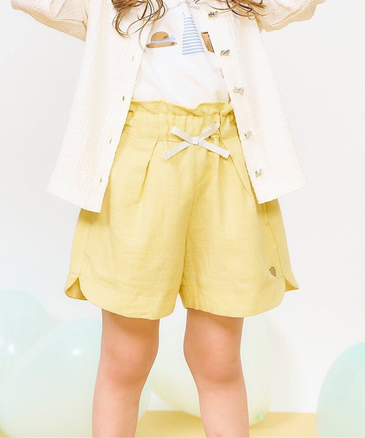 【その他のブランド/Other】のハートポケットショートきゅんパンツ ショート丈 インテリア・キッズ・メンズ・レディースファッション・服の通販 founy(ファニー) 　ファッション　Fashion　キッズファッション　KIDS Children’s Clothing　ボトムス　Bottoms/Kids　ショート　Short　ポケット　Pocket　イエロー|ID: prp329100004528134 ipo3291000000032327588