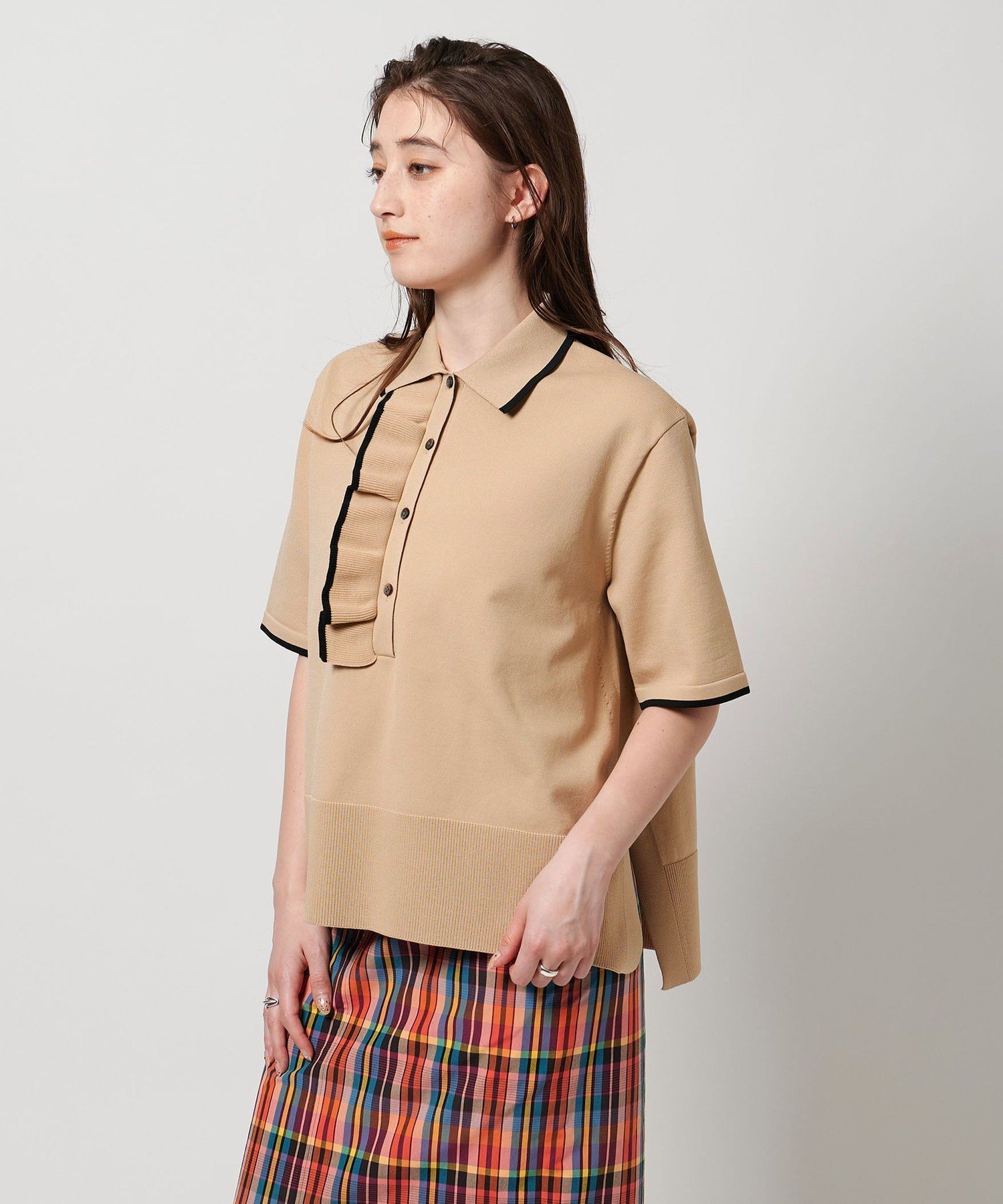 【ユナイテッドアローズ/UNITED ARROWS】のミニマルフリル ニット 5SL 人気、トレンドファッション・服の通販 founy(ファニー) 　ファッション　Fashion　レディースファッション　Fashion for Women　トップス・カットソー　Cut & Sew Tops　ニット　Knit Tops & Sweaters　おすすめ　Recommended / Our Picks　スリット　Slit, Slit Detail　タイトスカート　Pencil Skirt, Tight Skirt　デニム　Denim, Jeans Material　フリル　Frill, Ruffle　フロント　Front, Front Design　マニッシュ　Mannish, Boyish　ワイド　Wide, Wide Fit　 other-1|ID: prp329100004528139 ipo3291000000032539668