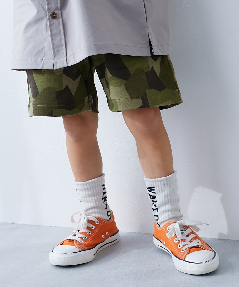【デビロック/devirock / KIDS】のデザインいろいろ ミニ裏毛ハーフパンツ ハーフパンツ ショートパンツ インテリア・キッズ・メンズ・レディースファッション・服の通販 founy(ファニー) 　ファッション　Fashion　キッズファッション　KIDS　ボトムス　Bottoms/Kids　おすすめ　Recommend　ショート　Short　シンプル　Simple　スウェット　Sweat　トレンド　Trend　ハーフ　Half　001-カモフラ-カーキ|ID: prp329100004528141 ipo3291000000032019410