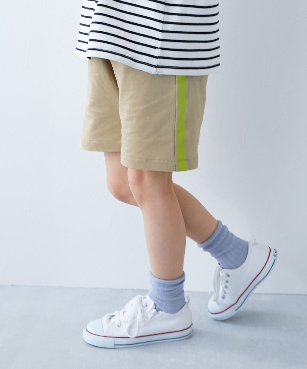 【デビロック/devirock / KIDS】のデザインいろいろ ミニ裏毛ハーフパンツ ハーフパンツ ショートパンツ インテリア・キッズ・メンズ・レディースファッション・服の通販 founy(ファニー) 　ファッション　Fashion　キッズファッション　KIDS　ボトムス　Bottoms/Kids　おすすめ　Recommend　ショート　Short　シンプル　Simple　スウェット　Sweat　トレンド　Trend　ハーフ　Half　020-ライン-ベージュ|ID: prp329100004528141 ipo3291000000032019420