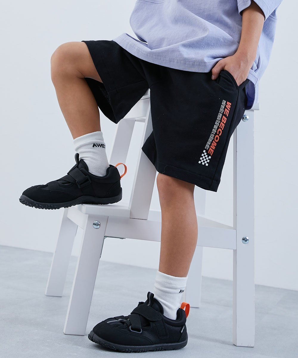 【デビロック/devirock / KIDS】のデザインいろいろ ミニ裏毛ハーフパンツ ハーフパンツ ショートパンツ インテリア・キッズ・メンズ・レディースファッション・服の通販 founy(ファニー) 　ファッション　Fashion　キッズファッション　KIDS　ボトムス　Bottoms/Kids　おすすめ　Recommend　ショート　Short　シンプル　Simple　スウェット　Sweat　トレンド　Trend　ハーフ　Half　030-ロゴ1-ブラック|ID: prp329100004528141 ipo3291000000032019424