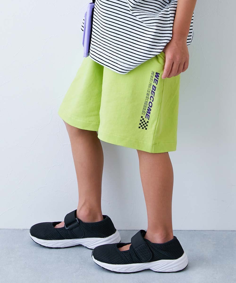 【デビロック/devirock / KIDS】のデザインいろいろ ミニ裏毛ハーフパンツ ハーフパンツ ショートパンツ インテリア・キッズ・メンズ・レディースファッション・服の通販 founy(ファニー) 　ファッション　Fashion　キッズファッション　KIDS　ボトムス　Bottoms/Kids　おすすめ　Recommend　ショート　Short　シンプル　Simple　スウェット　Sweat　トレンド　Trend　ハーフ　Half　031-ロゴ1-LYグリーン|ID: prp329100004528141 ipo3291000000032019426