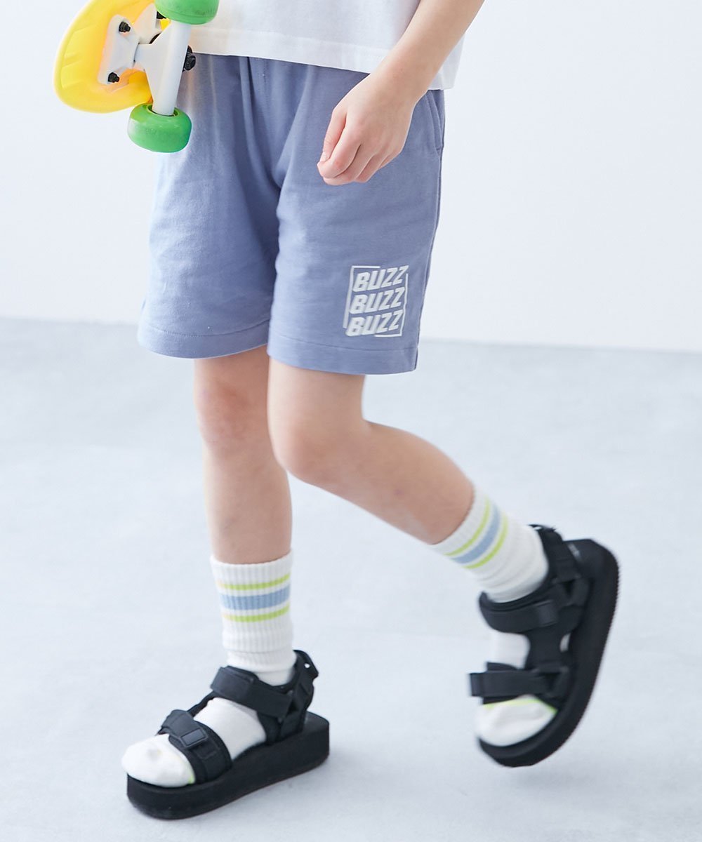 【デビロック/devirock / KIDS】のデザインいろいろ ミニ裏毛ハーフパンツ ハーフパンツ ショートパンツ インテリア・キッズ・メンズ・レディースファッション・服の通販 founy(ファニー) 　ファッション　Fashion　キッズファッション　KIDS　ボトムス　Bottoms/Kids　おすすめ　Recommend　ショート　Short　シンプル　Simple　スウェット　Sweat　トレンド　Trend　ハーフ　Half　034-ロゴ2-ソフトブルー|ID: prp329100004528141 ipo3291000000032019430
