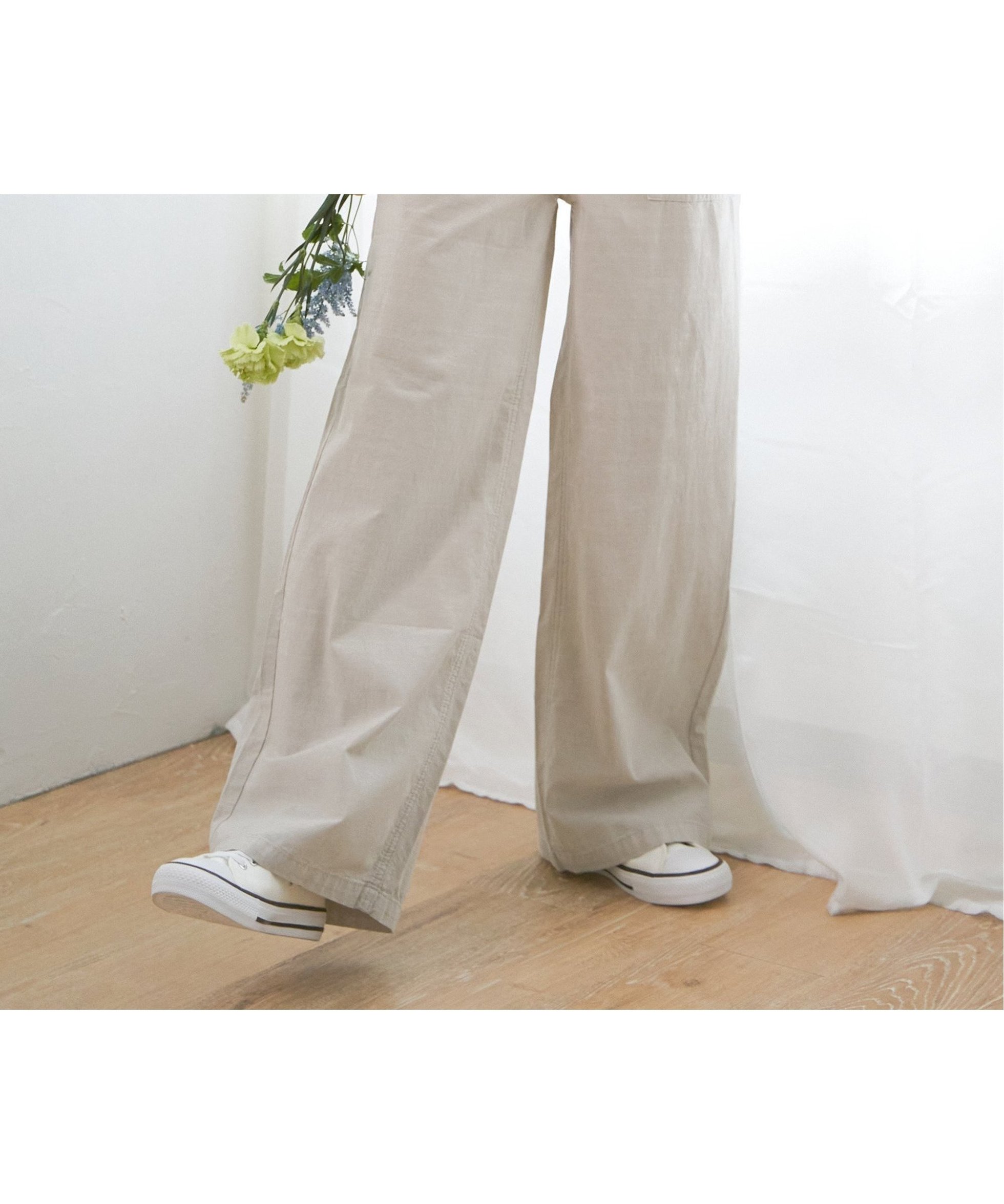【エルビーシー/LBC】のコットンシャンブレーベーカーパンツ インテリア・キッズ・メンズ・レディースファッション・服の通販 founy(ファニー) 　ファッション　Fashion　レディースファッション　WOMEN　パンツ　Pants　シャンブレー　Chambray　ショート　Short　テーパード　Tapered　ワイド　Wide　ベージュ|ID: prp329100004528155 ipo3291000000032058281
