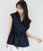 【ノエラ/Noela】の【新色追加】ウエストギャザージレブラウス 人気、トレンドファッション・服の通販 founy(ファニー) ファッション Fashion レディースファッション Fashion for Women アウター Coat / Outerwear Collection トップス・カットソー Cut & Sew Tops シャツ・ブラウス・オフィスカジュアル Elegant Blouses & Button-Ups ベスト&ジレ / 重ね着スタイル Vests & Gilets おすすめ Recommended / Our Picks ギャザー Gathered, Ruffled トレンド Trend, Trending Now フェミニン Feminine, Girly フレア Flare, Flared ペプラム Peplum, Flared Hem ポケット Pocket, Pocket Detail リボン Ribbon, Bow レース Lace, Lace Fabric 切替 Switching, Contrast Panel thumbnail ネイビー|ID: prp329100004528168 ipo3291000000033449046