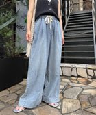 【チャオパニックティピー/CIAOPANIC TYPY】の【低身長・高身長対応/サイズ展開あり】柔らかワイドイージーデニム サックスブルー|ID: prp329100004528191 ipo3291000000032534977