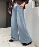 【チャオパニックティピー/CIAOPANIC TYPY】の【低身長・高身長対応/サイズ展開あり】柔らかワイドイージーパンツ サックスブルー|ID: prp329100004528191 ipo3291000000034568659