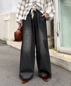 【チャオパニックティピー/CIAOPANIC TYPY】の【低身長・高身長対応/サイズ展開あり】柔らかワイドイージーパンツ ブラック|ID: prp329100004528191 ipo3291000000034568671