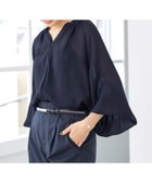 【イエナ/IENA】のシアージョーゼット ギャザーブラウス ネイビー|ID: prp329100004528192 ipo3291000000032019645