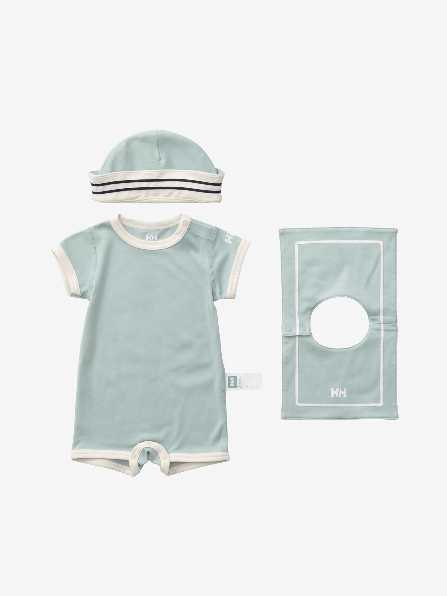 【ヘリーハンセン/HELLY HANSEN / KIDS】のマイファーストHHマリンロンパースセット(ベビー) インテリア・キッズ・メンズ・レディースファッション・服の通販 founy(ファニー) 　ファッション　Fashion　キッズファッション　KIDS　なめらか　Smooth　キャップ　Cap　ギフト プレゼント　Gift Present　ストレッチ　Stretch　ベビー　Baby　ボックス　Box　リバーシブル　Reversible　ロンパース　Rompers　抗菌　Antibacterial　ミスティグレー|ID: prp329100004528203 ipo3291000000032019683