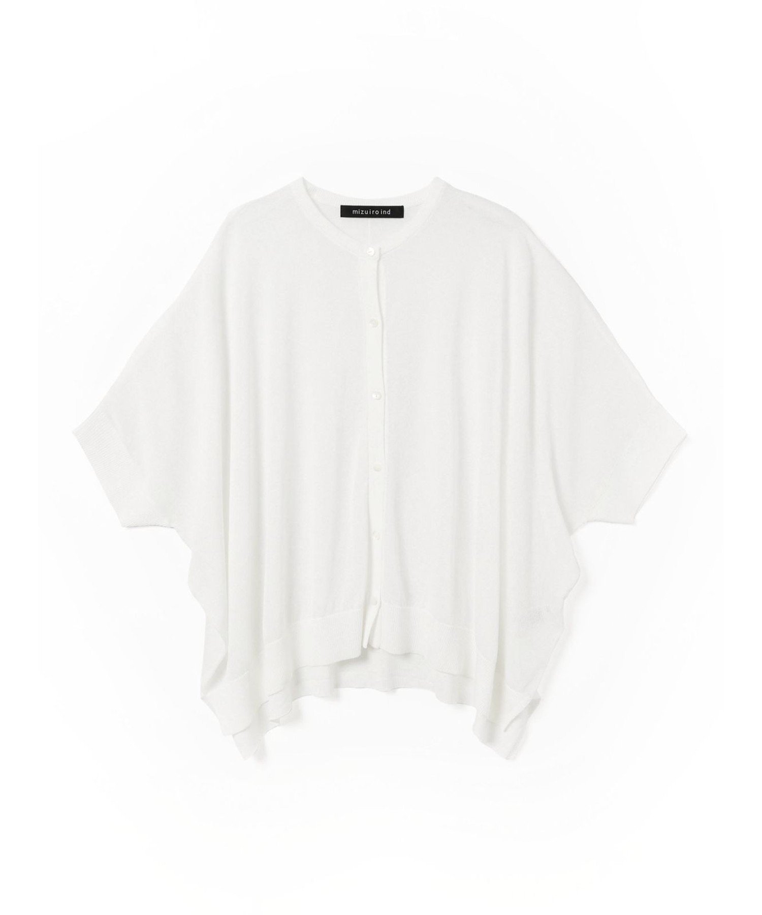【マーコート/MARcourt】のmizuiro ind ハイゲージクルーネックワイドカーディガン インテリア・キッズ・メンズ・レディースファッション・服の通販 founy(ファニー) 　ファッション　Fashion　レディースファッション　Fashion for Women　トップス・カットソー　Cut & Sew Tops　カーディガン・羽織り　Layered Style Cardigans　インナー　Innerwear　スリット　Slit, Slit Detail　ポケット　Pocket, Pocket Detail　ワイド　Wide, Wide Fit　無地　Plain, Solid Color　オフホワイト|ID: prp329100004528226 ipo3291000000033056066